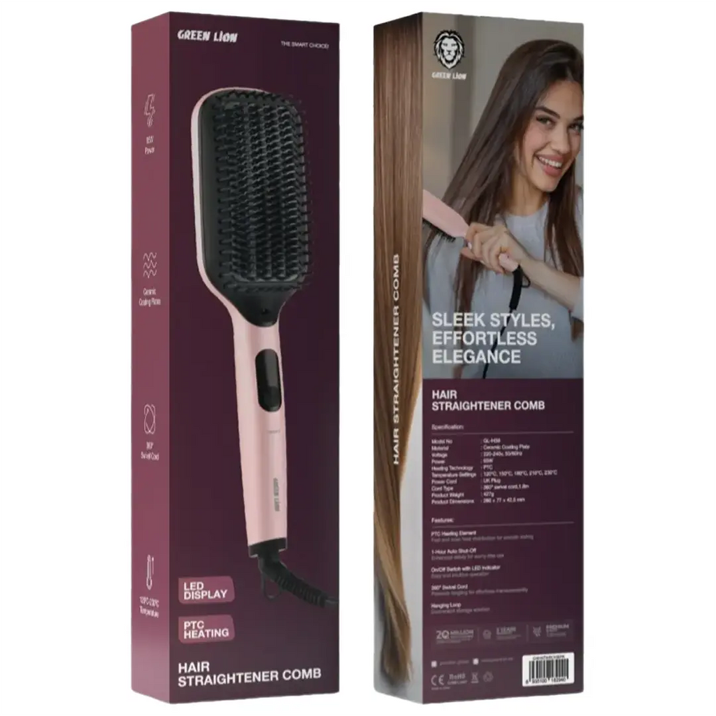 Green Lion Hair Straightener Comb